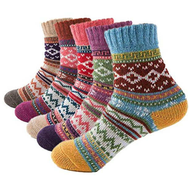 5 Pairs Fashion Winter Thermal Cashmere Socks Women Warm Rabbit Wool Socks WomenS Thicken Socks Girl Casual Socks 
